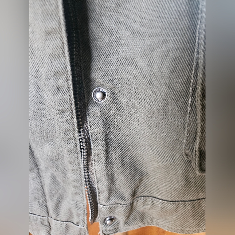 NWOT Levi Strauss & Company Women's Safari Denim Olive Green Utility Jacket - Picture 13 of 16